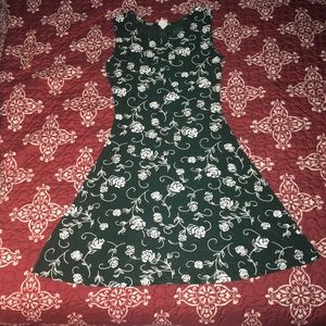Green floral dress